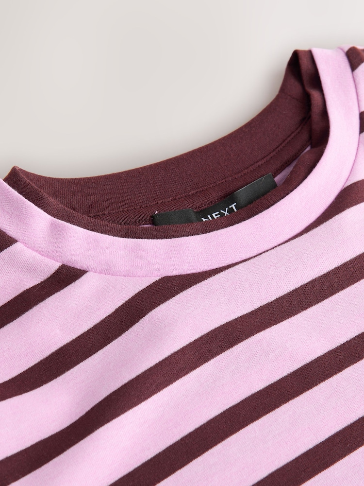 Pink Stripe Soft Touch Long Sleeve Layer Top - Image 7 of 7