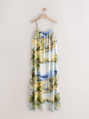 Blue Beach Graphic Thin Strap Maxi Dress - Image 6 of 8