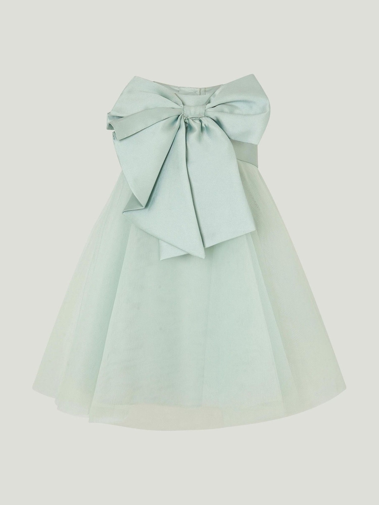 Monsoon Green Baby Bonnie Bow Dress - Image 1 of 3