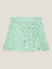 Monsoon Green Floral Print Embroidered Skort - Image 1 of 3