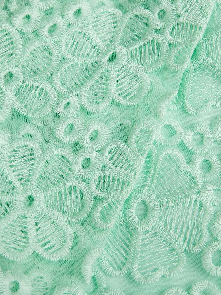 Monsoon Green Floral Print Embroidered Skort - Image 3 of 3