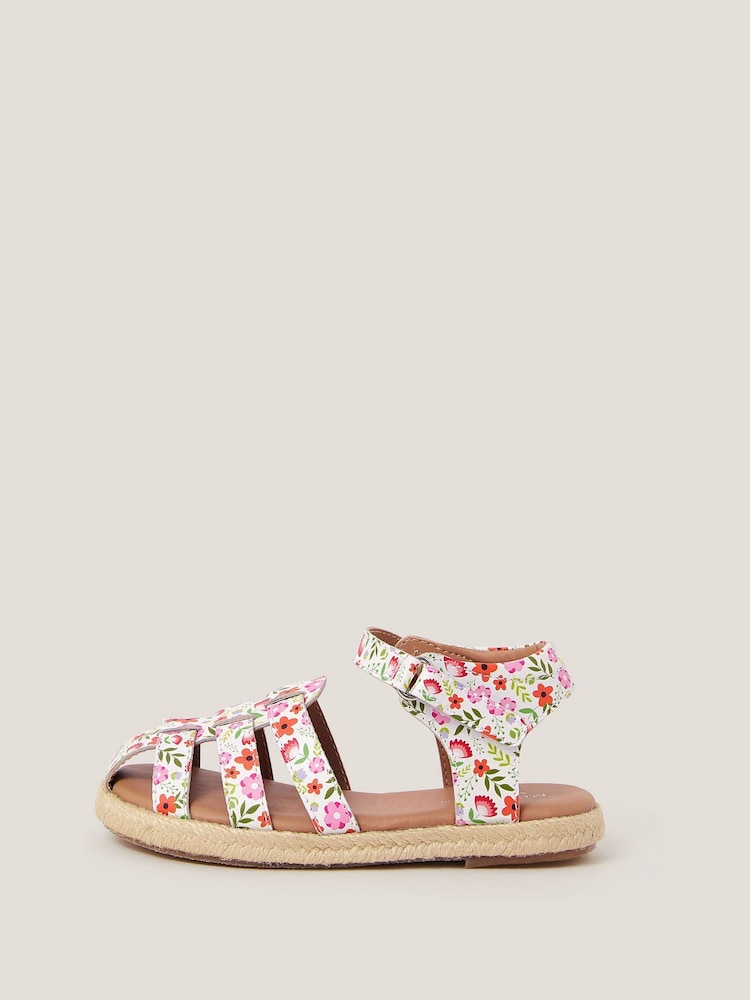 Closed Toe Floral Strappy Sandals - Image 1 of 3