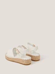 Monsoon White Scallop Espadrille Sandals - Image 3 of 3