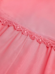 Monsoon Pink Leia Lace Trim Tier Playsuit - Image 3 of 3