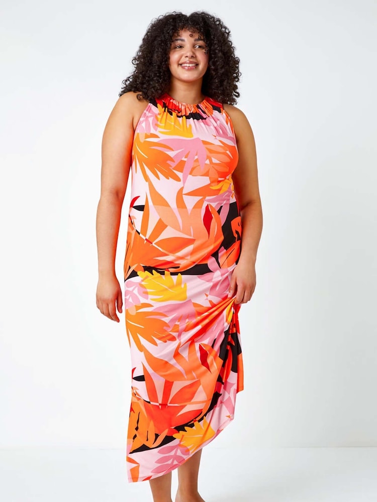 Roman Curve Tropical Stretch Jersey Maxi Dress - Imagen 1 de 5 Roman Curve Tropical Stretch Jersey Maxi Dress - Imagen 1 de 5