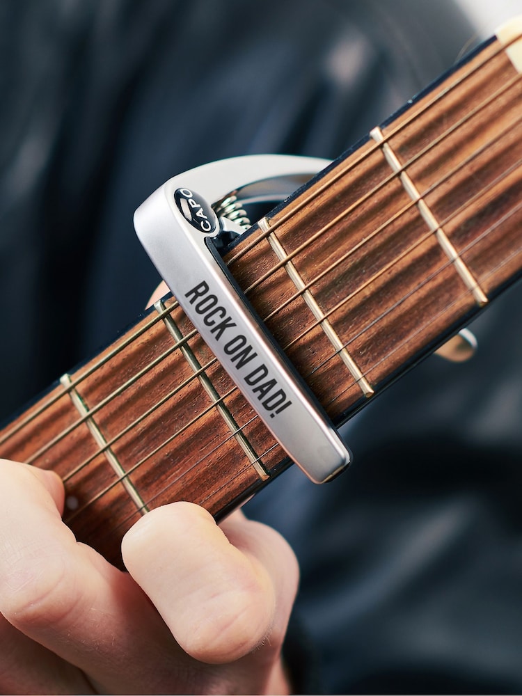 Personalised Metal Guitar Capo by Oakdene - Image 1 of 2 Personalised Metal Guitar Capo by Oakdene - Image 1 of 2