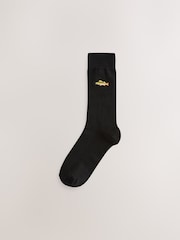 Black Fish Fun Embroidered Socks 8 Pack - Image 11 of 11
