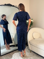 Girl In Mind Maddy Gathered Neckline Midi Dress - Imagem 1 de 7
