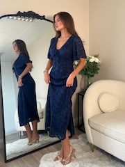 Girl In Mind Maddy Gathered Neckline Midi Dress - Imagem 5 de 7