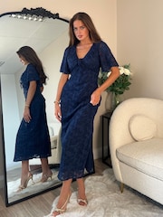 Girl In Mind Maddy Gathered Neckline Midi Dress - Imagem 6 de 7