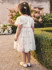 Ivory Embroidered Mesh Dress (3mths-8yrs) - Image 2 of 7