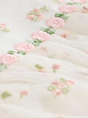 Ivory Embroidered Mesh Dress (3mths-8yrs) - Image 6 of 7