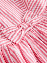 Red Strawberry Stripe Bow Front Prom Dress (3mths-8yrs) - Image 7 of 8