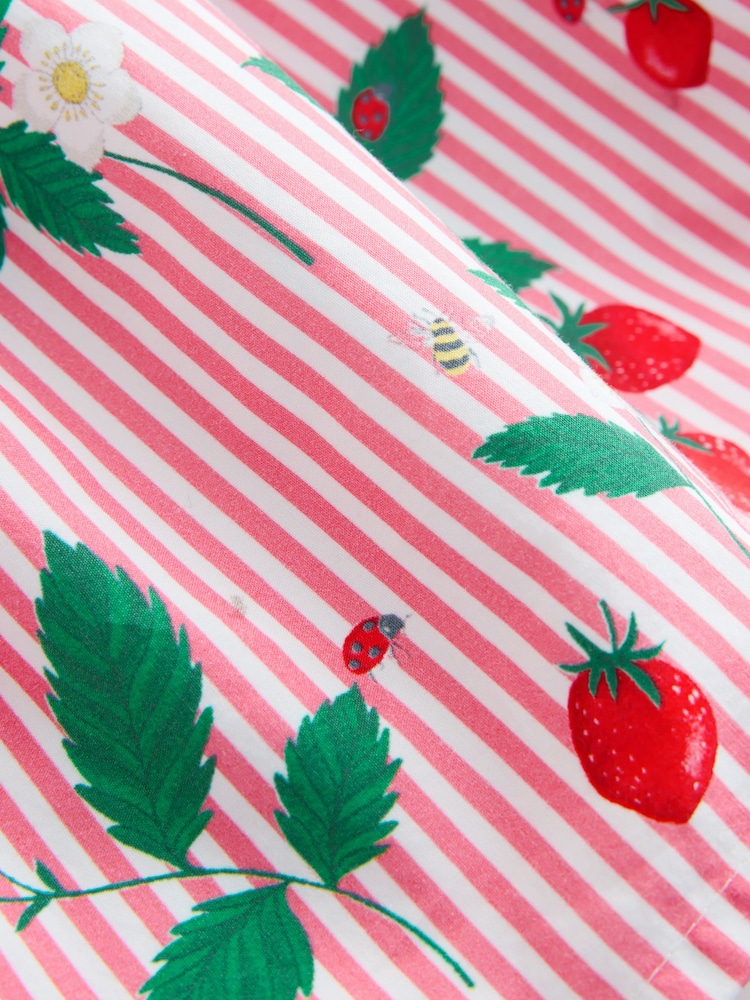 Red Strawberry Stripe Bow Front Prom Dress (3mths-8yrs) - Image 8 of 8
