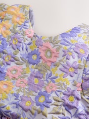 Purple Floral Jacquard Prom Dress (3mths-8yrs) - Image 5 of 8
