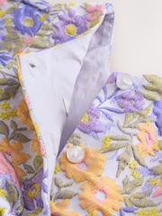 Purple Floral Jacquard Prom Dress (3mths-8yrs) - Image 6 of 8