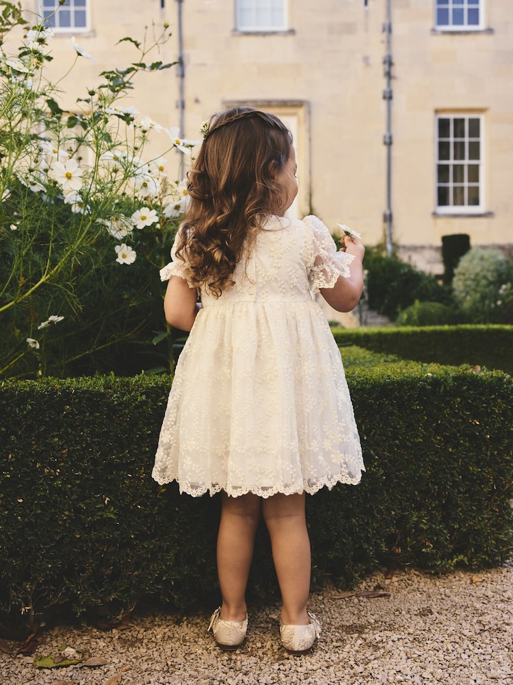 knee length dresses for ladies Mini Jessie Dress in Ditsy Embroidery main image 0