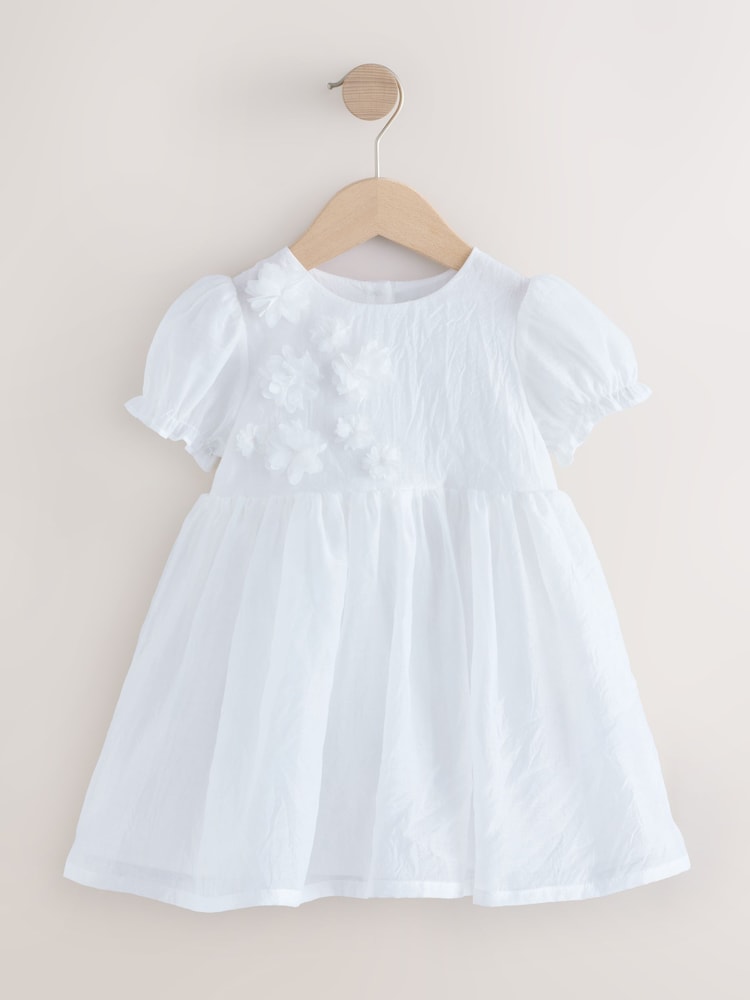 أبيض - فستان كورساج بتصميم ورود للبنات (للأعمار من 3 أشهر إلى 8 سنوات) - صورة 1 من 5 أبيض - فستان كورساج بتصميم ورود للبنات (للأعمار من 3 أشهر إلى 8 سنوات) - صورة 1 من 5