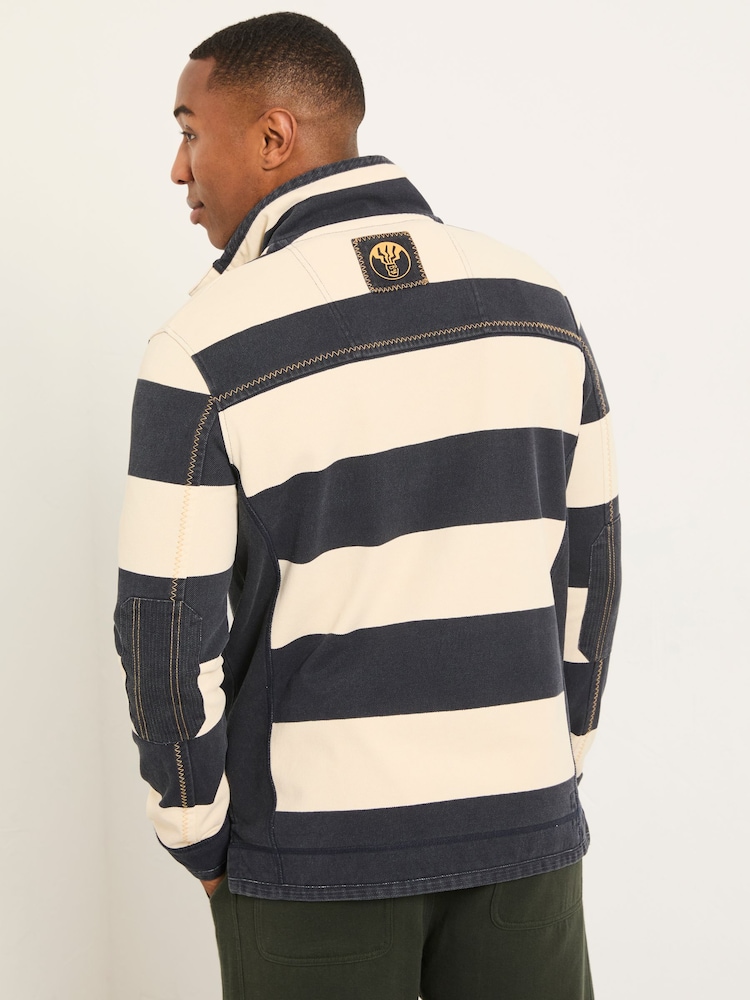 FatFace Airlie Navy Rugby Stripe - Image 2 of 6 FatFace Airlie Navy Rugby Stripe - Image 2 of 6