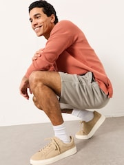 FatFace Brooke Light Grey Sweat Short - Image 4 of 6