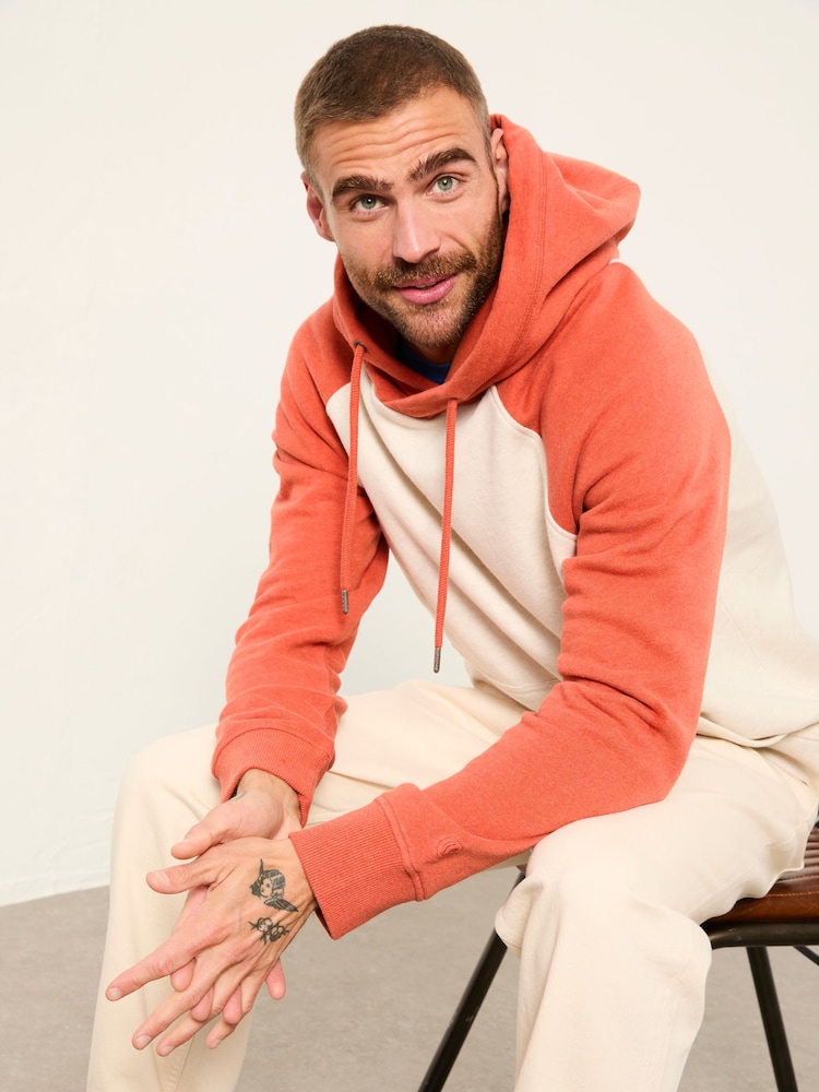 FatFace Brooke Oatmeal Overhead Contrast Raglan Hoodie - Image 1 of 6