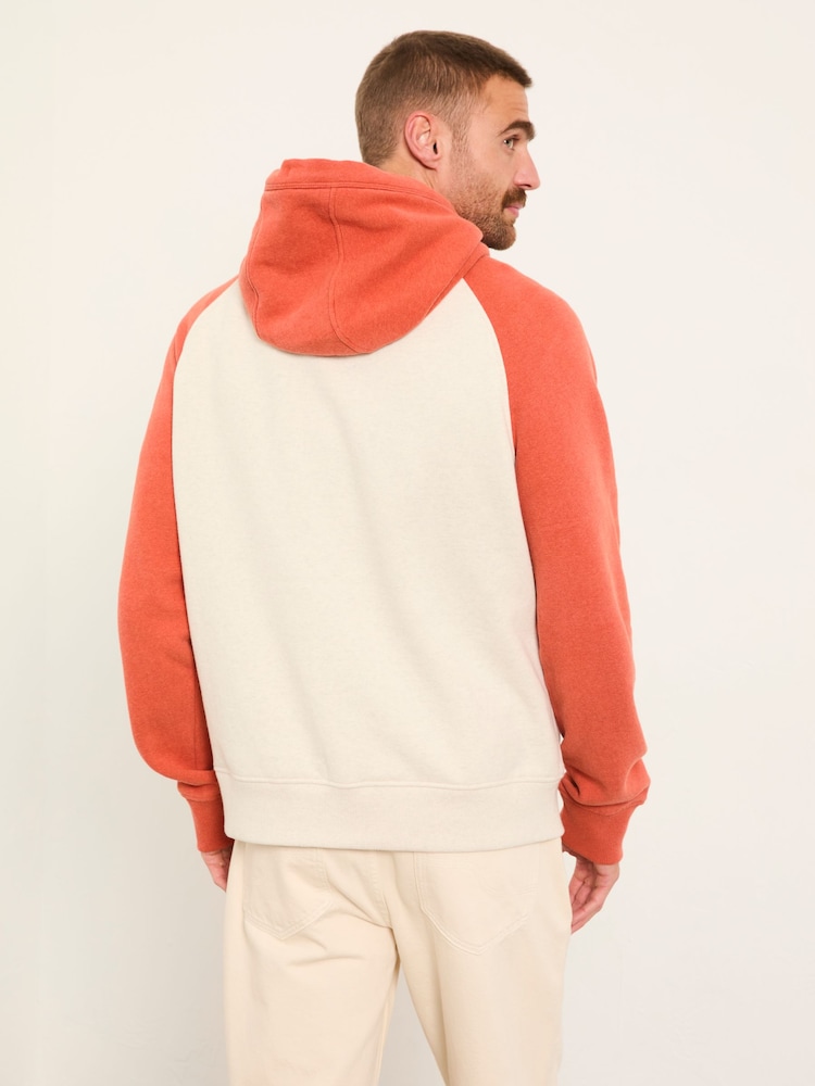 FatFace Brooke Oatmeal Overhead Contrast Raglan Hoodie - Image 2 of 6