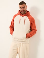 FatFace Brooke Oatmeal Overhead Contrast Raglan Hoodie - Image 3 of 6