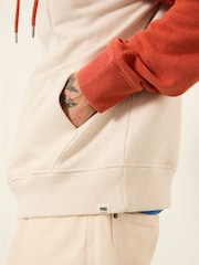 FatFace Brooke Oatmeal Overhead Contrast Raglan Hoodie - Image 4 of 6