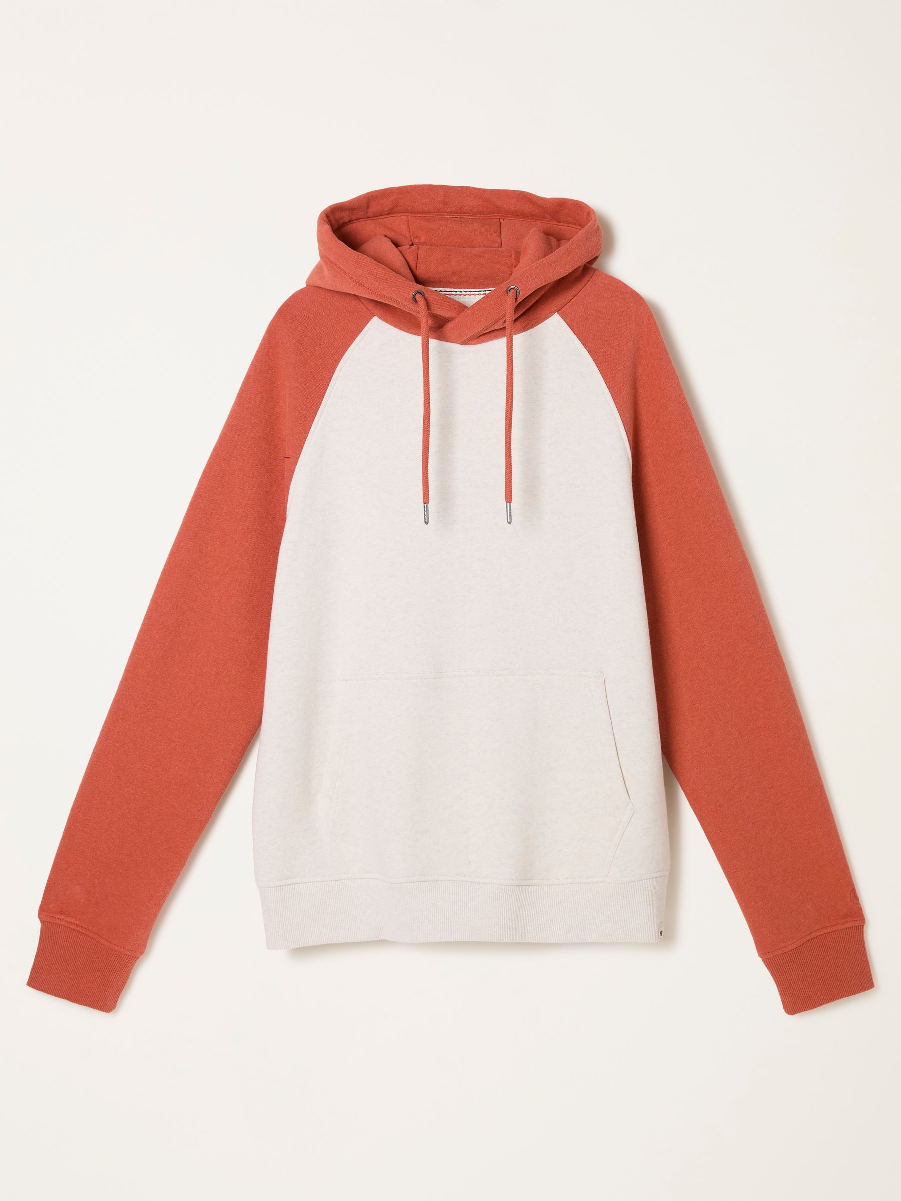 Buy FatFace Brooke Oatmeal Overhead Contrast Raglan Hoodie from