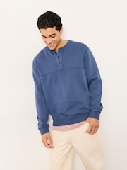 FatFace Brooke Denim Dark Blue Henley - Image 1 of 7