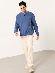 FatFace Brooke Denim Dark Blue Henley - Image 3 of 7