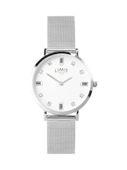 Limit Secret Garden 36mm Womens Round Silver Analogue Watch with Black Strap - Image 1 of 4