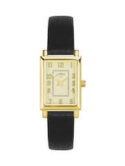 Limit Classic 20mm Womens Rectangular Gold Analogue Watch with Black Strap - Image 1 of 4