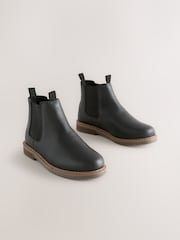 Black Standard Fit (F) Leather Chelsea Boots - Image 1 of 5