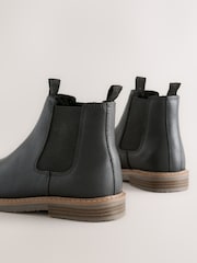 Black Standard Fit (F) Leather Chelsea Boots - Image 4 of 5
