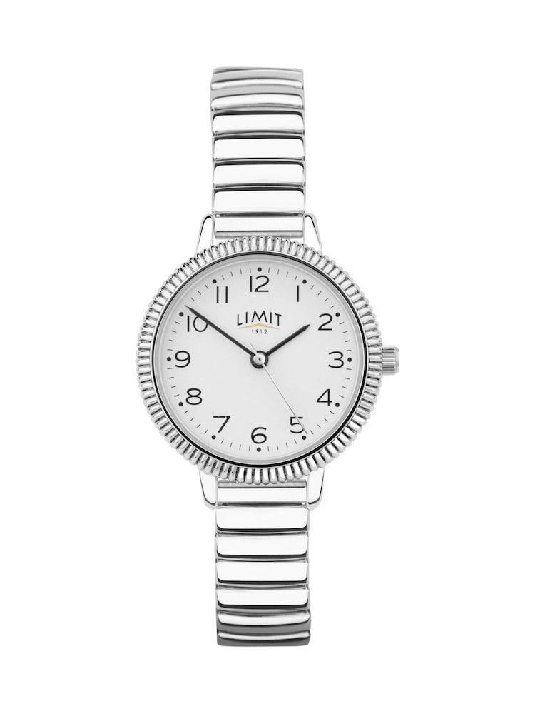 Limit  28mm Womens Round Silver Analogue Watch with Silver Expanding Bracelet - Image 1 of 4