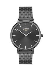 Limit  36mm Womens Round Gun Metal Analogue Watch with Gun Metal Bracelet - Image 1 of 4