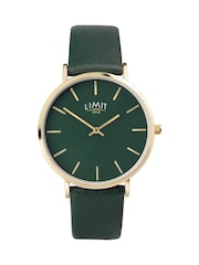 Limit  38mm Womens Round Gold Analogue Watch with Green Strap - Image 1 of 4
