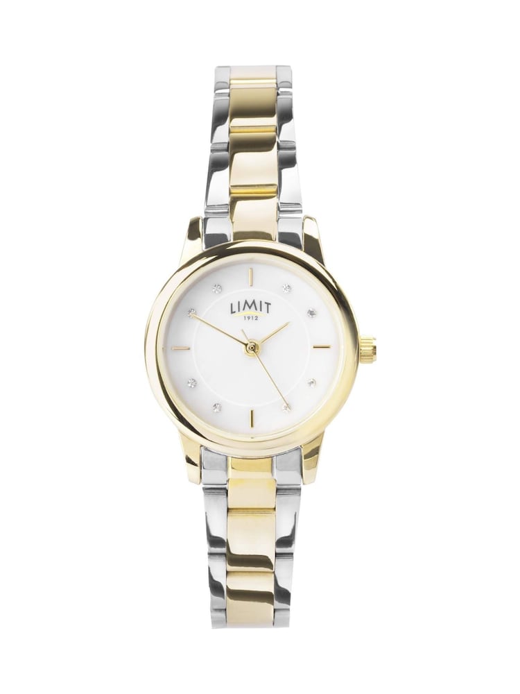 Limit  26mm Womens Round Gold Analogue Watch with Two Tone Bracelet - Image 1 of 4