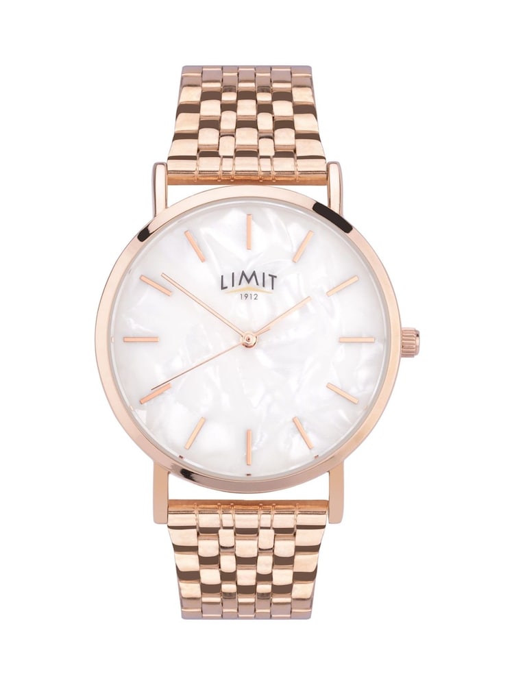 Limit  35mm Womens Round Rose Gold Analogue Watch with Rose Gold Bracelet - Image 1 of 4