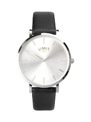 Limit Secret Garden 36mm Womens Round Silver Analogue Watch with Black Strap - Image 1 of 4