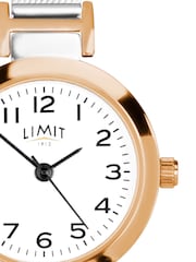 Limit  25mm Womens Round Rose Gold Analogue Watch with Silver Mesh Strap - Image 3 of 4