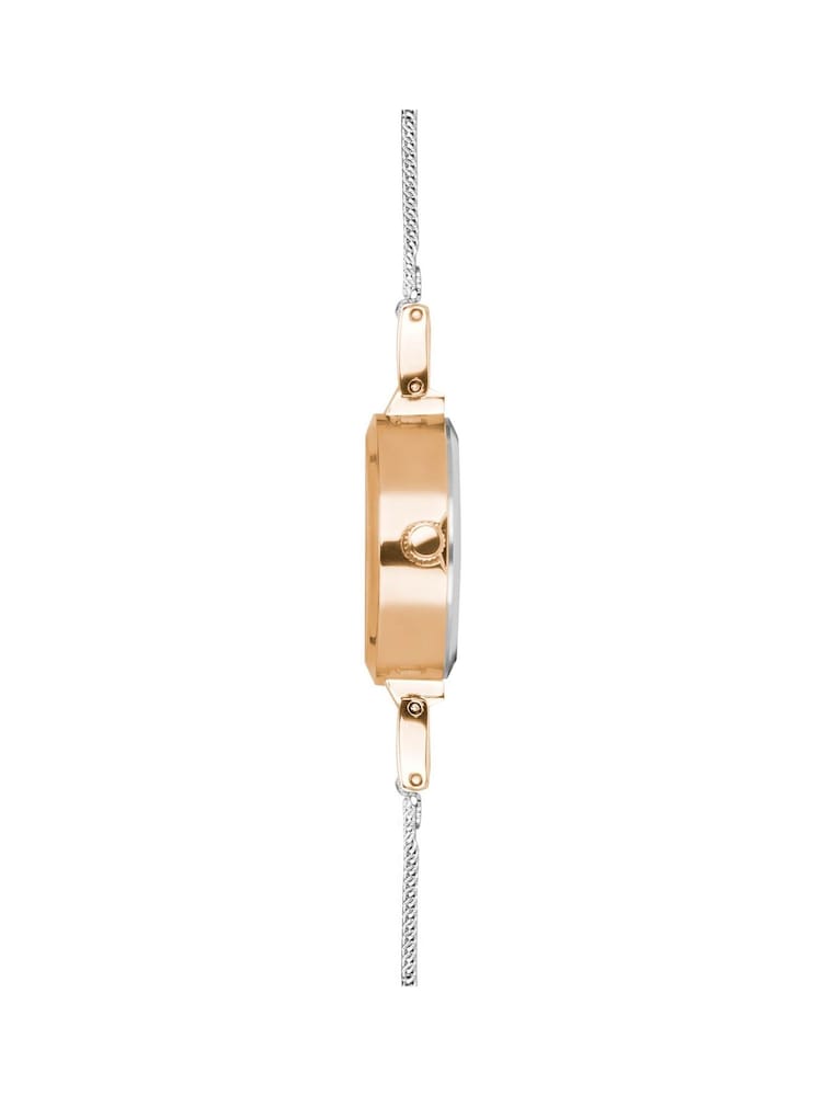 Limit  25mm Womens Round Rose Gold Analogue Watch with Silver Mesh Strap - Image 4 of 4