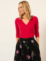 Rosa fucsia - FatFace 3/4 Sleeve T Shirt - Imagen 1 de 6