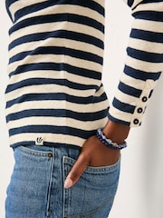 FatFace Callie Navy Stripe Long Sleeve Top - Image 3 of 6