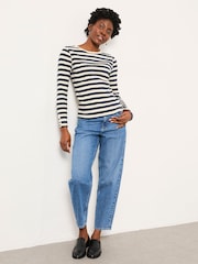 FatFace Callie Navy Stripe Long Sleeve Top - Image 4 of 6