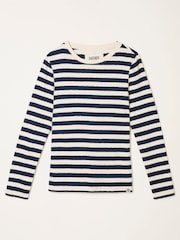 FatFace Callie Navy Stripe Long Sleeve Top - Image 6 of 6