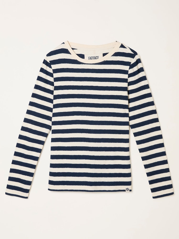 FatFace Callie Navy Stripe Long Sleeve Top - Image 6 of 6 FatFace Callie Navy Stripe Long Sleeve Top - Image 6 of 6