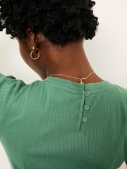 FatFace Callie Green Pointelle Top - Image 3 of 5