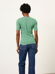 FatFace Callie Green Pointelle Top - Image 5 of 5